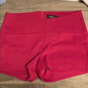 High waisted knit shorts